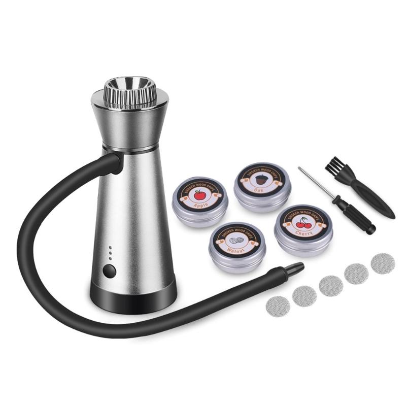 Портативный инфузер-коптильня с щепой Дымовой ароматизатор Инфузер-пистолет с щепой для кухни, барбекю, коктейлей