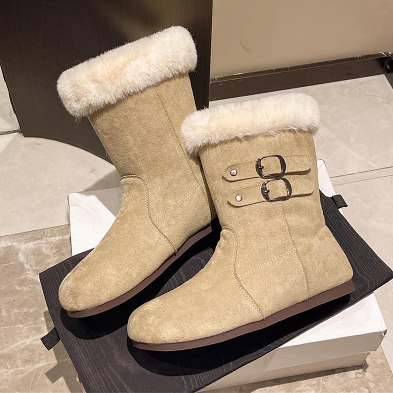 Зимние зимние меховые теплые ботильоны на плоской подошве замшевые женские туфли брендовые дизайнерские плюшевые хлопковые ботинки челси новые повседневные ботинки женские