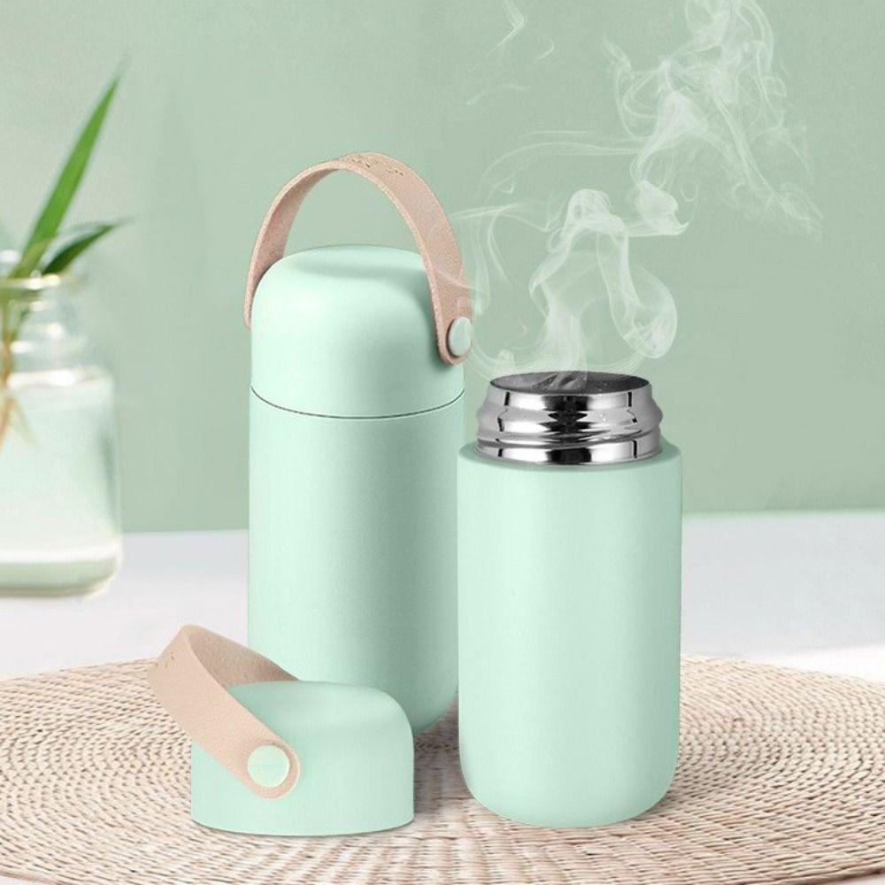 Термос с двойными стенками, кружка для кофе с кожаной ручкой, карманный стакан для бутылки, термос для офиса