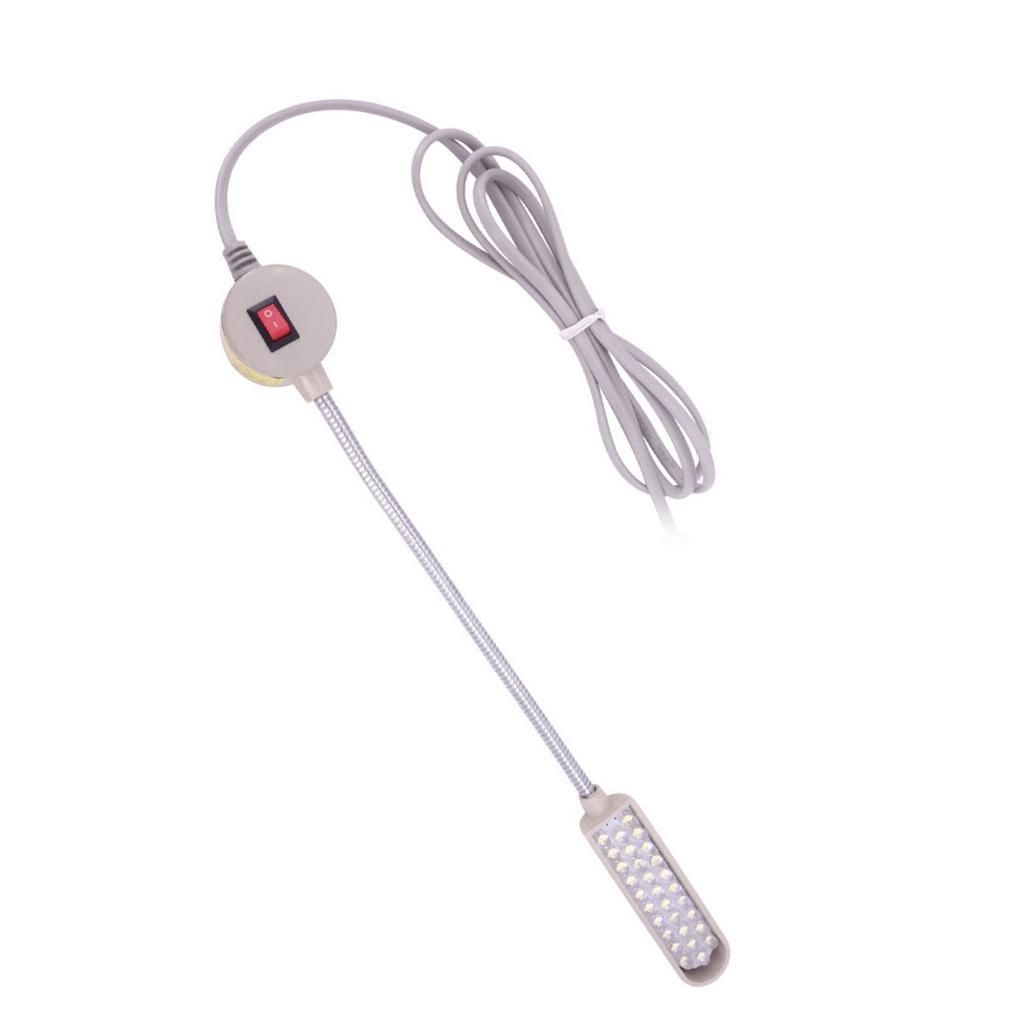 Светодиодная лампа для швейной машины с регулируемой яркостью, 30 светодиодов, 2 Вт, магнитная лампа для швейной машины, гибкая гусиная шея