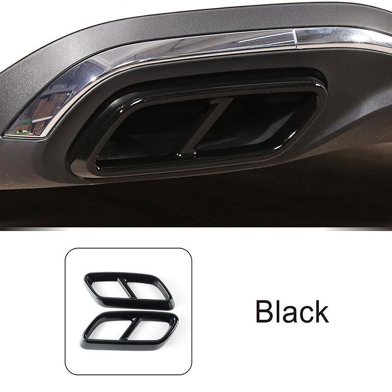 For Mercedes Benz C Class W206 Car Rear Tail Throat Muffler Decoration Frame Exhaust Pipe Sticker Exterior Accessories