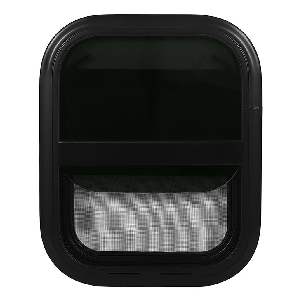 RV Lifting Window with Screen 440mm H 390mm W Tinted Tempering Glass Waterproof for Motorhome Trailer