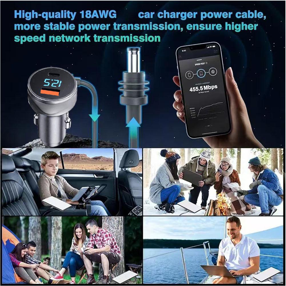 3 м 5 м для Starlink Mini Digital 3-в-1 автомобильная зарядка 2025 автомобильный адаптер питания постоянного тока функциональный Multi U7V1