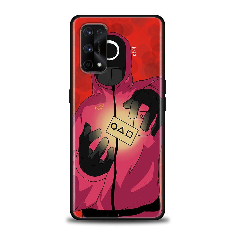 Чехол с милым кальмаром для игрового телевизора, красный, зеленый, для Realme C21Y C21 C25 C20 C15 C12 C11 C1 GT Master Neo Neo2 5G Funda Capa, силиконовый мягкий чехол
