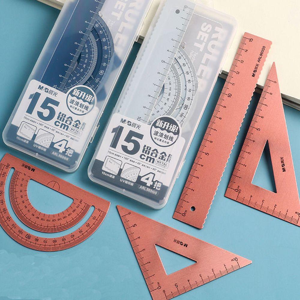 Геометрия Школа Офис Металлические линейки Экзаменационные канцелярские товары Набор алюминиевых линеек Чертежные принадлежности