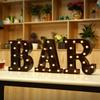 Newly Design Led Letters Lights 26 Alphabet Black Decorative Marquee Lamps for Wedding Party Birthday Home Bar Decoration