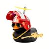 Cute Rubber Duck Toy Level 3 Helmet Yellow Black Duck Decorations Bike Gadgets with Propeller Car Dashboard Decor Accessories2