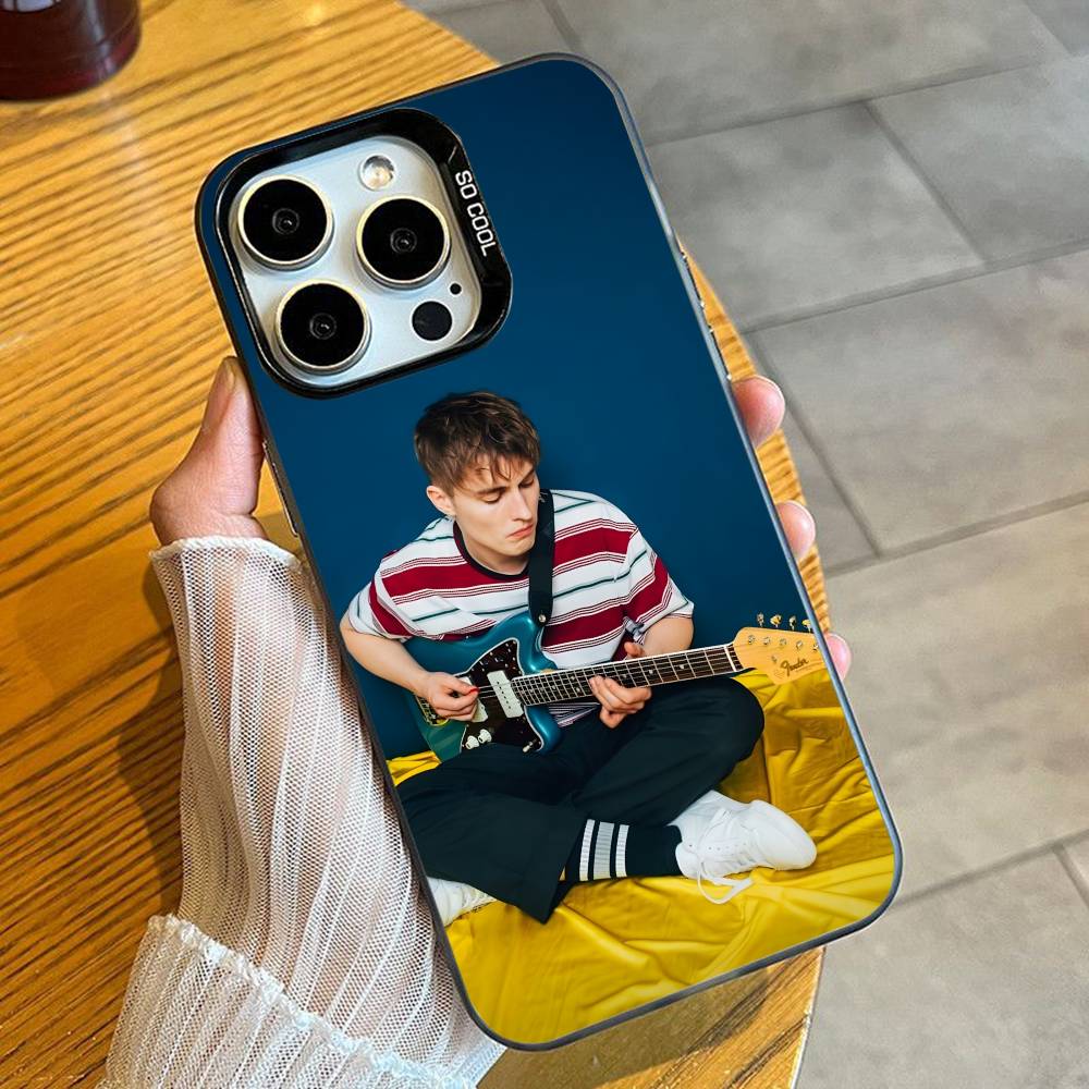 Чехол для телефона S-Sam Fender Rein Me In для iPhone 16 17 15 14 12 13 Pro Max Черный цвет Ударопрочный чехол