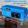 Pure Sine Wave DC 12V/24V TO AC 220V/230V 3000W with 3.1A USB Dual LCD Display EU Socket Solar Power Inverter