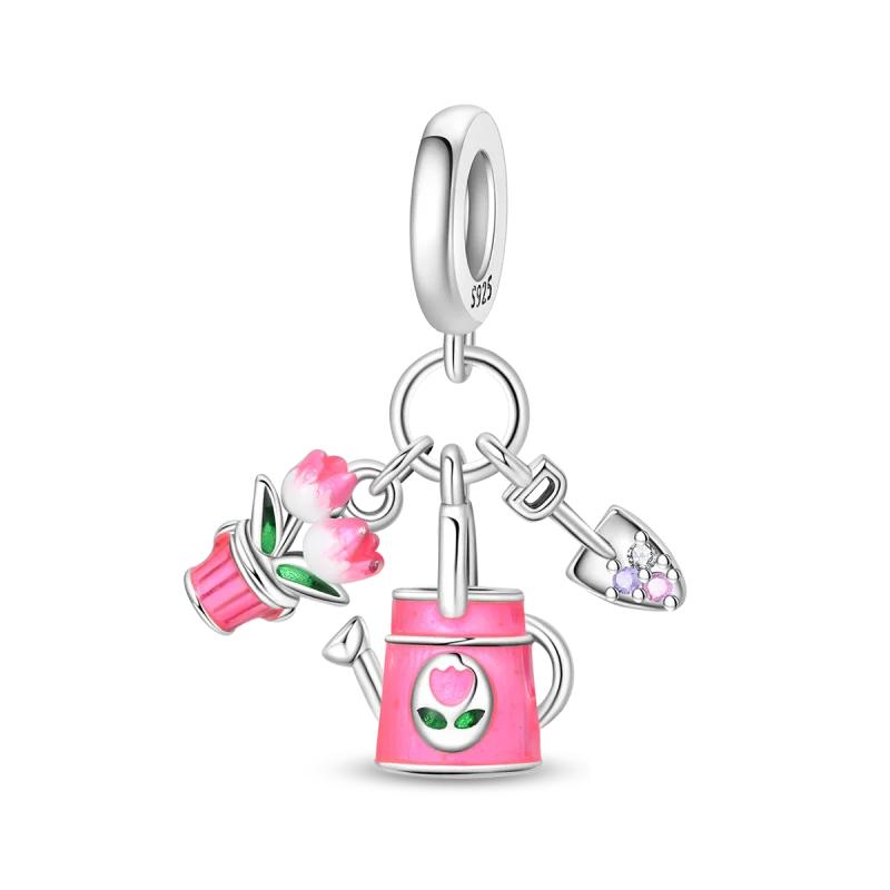 Оригинальные медные романтические свадебные шармы, кольцо для букета, роза, сердце, бусины, подвески, подходят для браслетов, сделай сам, изысканные ювелирные изделия, подарки