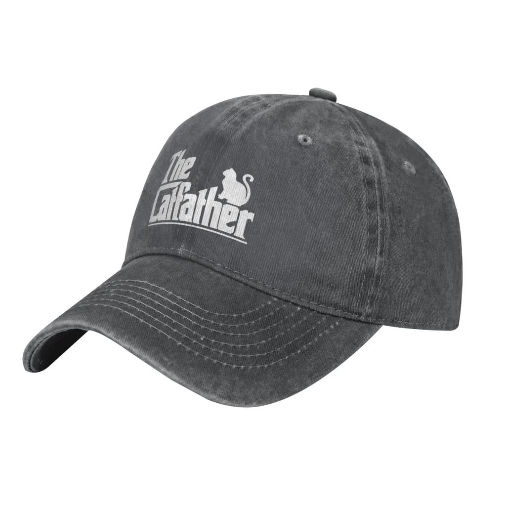 Винтажная бейсболка The Catfather Женская Мужская Кепки Тракер Гольф Папины Шляпы Черный