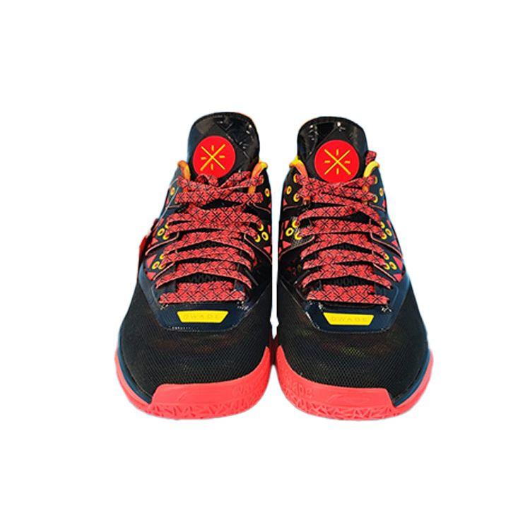 Баскетбольные кроссовки Li Ning Wade Way 4 с комфортом, амортизацией, нескользящие, износостойкие, средней высоты, мужские, черные, оранжевые, ABAL069-1