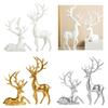 Resin Elk Figurines Reindeer Sculpture With Fine Detailing Resin Deer Statue For Upscales Home And Office Accent