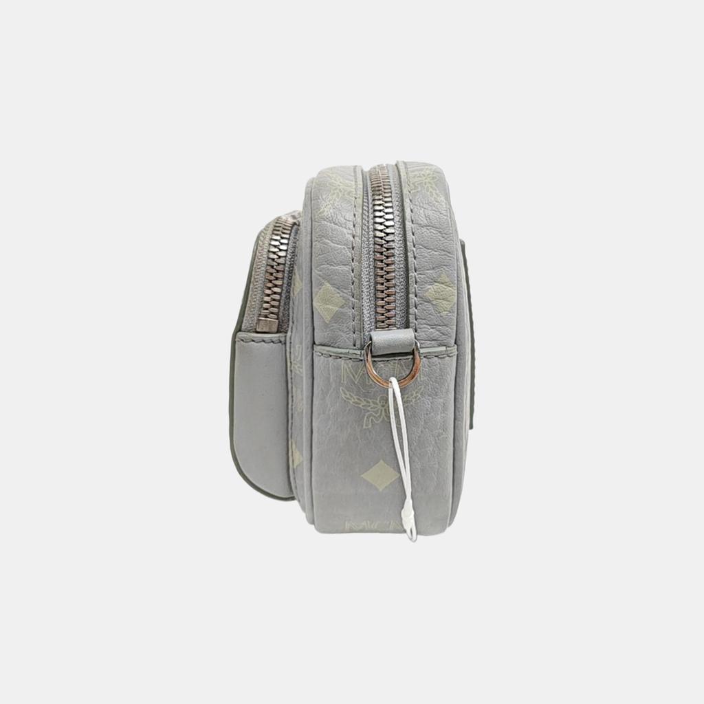 [Pre-Owned] Visetos Aren Monogram Print Trendy Nappa Leather Trim Crossbody Bag Super Mini - Very Good #C9IESM