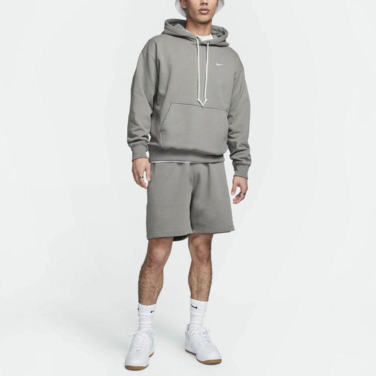 Nike Мужская толстовка Solo Swoosh с карманом и логотипом бирюзово-серого цвета DX0814-029