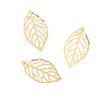 100 Pcs Hollow Filigree Charms Leaf Pendant Jewelery Finding DIY Crafts