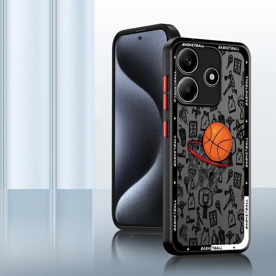 Чехол-накладка для телефона Funda для Xiaomi Redmi Note 14 13C 11 13 Pro Plus A4 9S 12 10 14C Баскетбольное искусство