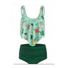 Swimsuit Women's Sexy Backless Print High Waist Floral Print  Two-Piece Set Bathing Swimming Suit