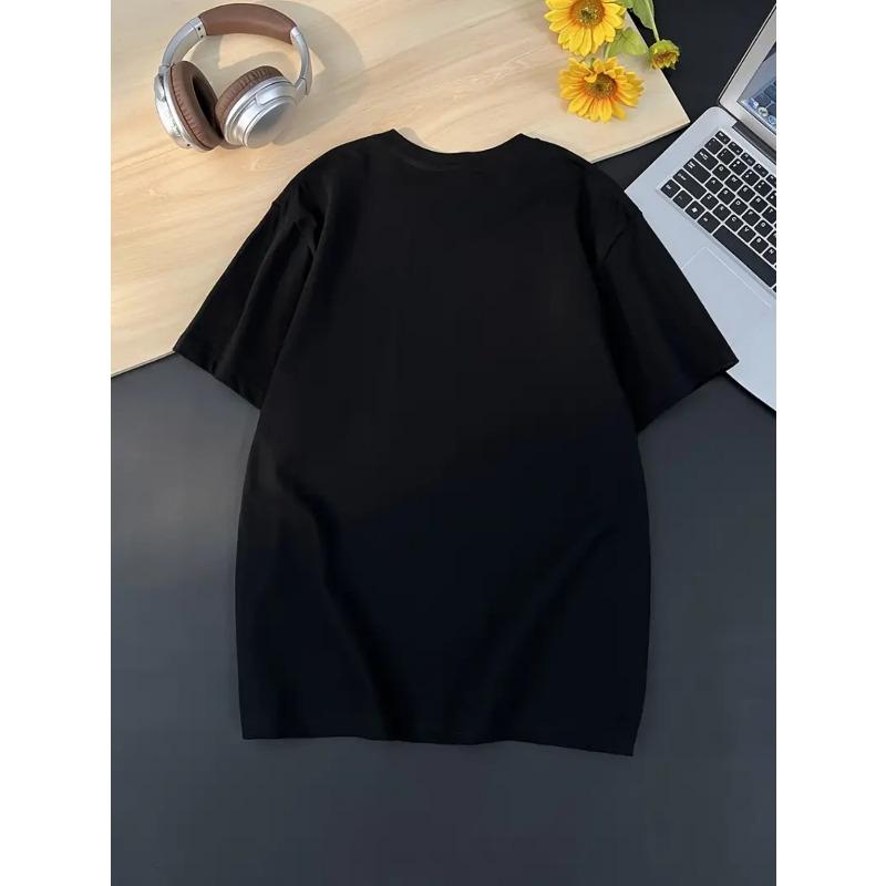 Женская футболка с цветочным креативным принтом 100% чистый мягкий круглый вырез короткий рукав обычная посадка повседневная элегантная фестивальная незаменимая футболка