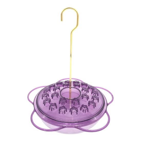 Кормушка для колибри для уличного использования, подвесная пластиковая кормушка для диких птиц с 24 отверстиями для кормления и насестом для декора лужайки сада и патио