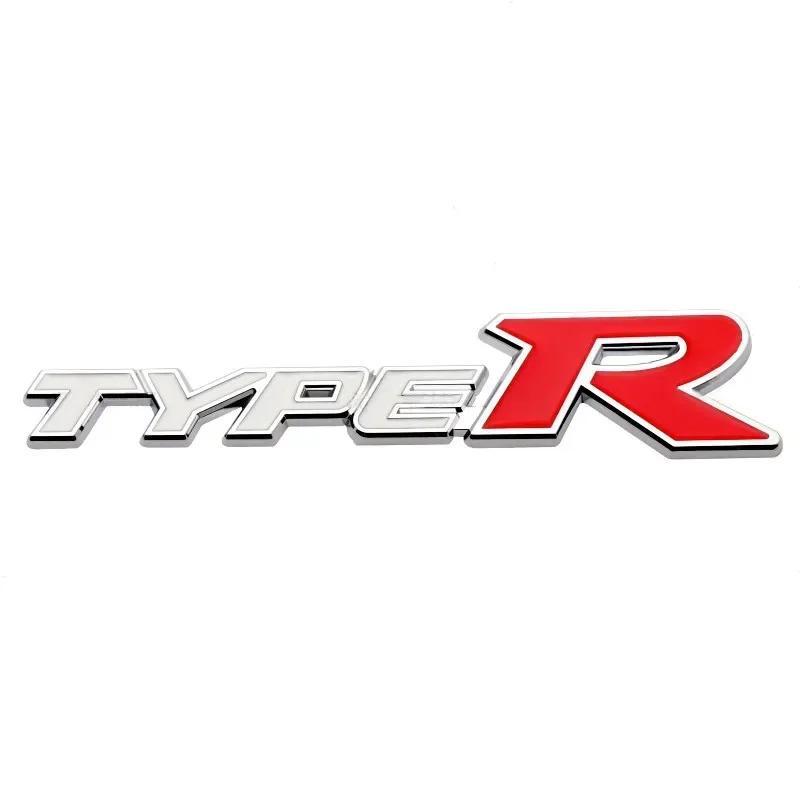 3D Металлическая эмблема Type R для решетки радиатора, значок на крышку багажника, наклейки для Honda Civic TYPER CRV HRV Accord Fit, Автоаксессуары