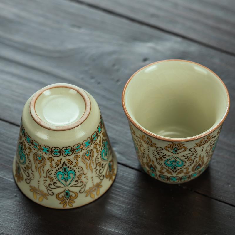 Thickened large master cup tea cup personal cup special water cup tea set cup accompaniment Jingdezhen cup