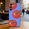 Tomato Fruit Clear Korean Cute ins Phone Case For Samsung Galaxy A73,A72,A71,A70,A53,A52,A51,Soft Silicone Black Cover