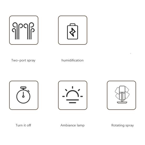 Ароматерапевтический увлажнитель воздуха с вращающимся кронштейном, интеллектуальным таймером, режимом двойного распыления, бесшумным распылителем воздуха с резервуаром для воды большой емкости