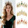European and American Crown Bride Headwear Horse Eye Baroque Luxury Paired with Wedding Dress Crown Bride Crown