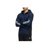adidas Спортивный пуловер с полным принтом, мужская толстовка с капюшоном, темно-синий HE2914