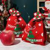 Christmas Gift Bag Knitted Xmas Tree Handbag Christmas Eve Party Favor Bag Reusable Gift Pouch for Festive Gift Packaging