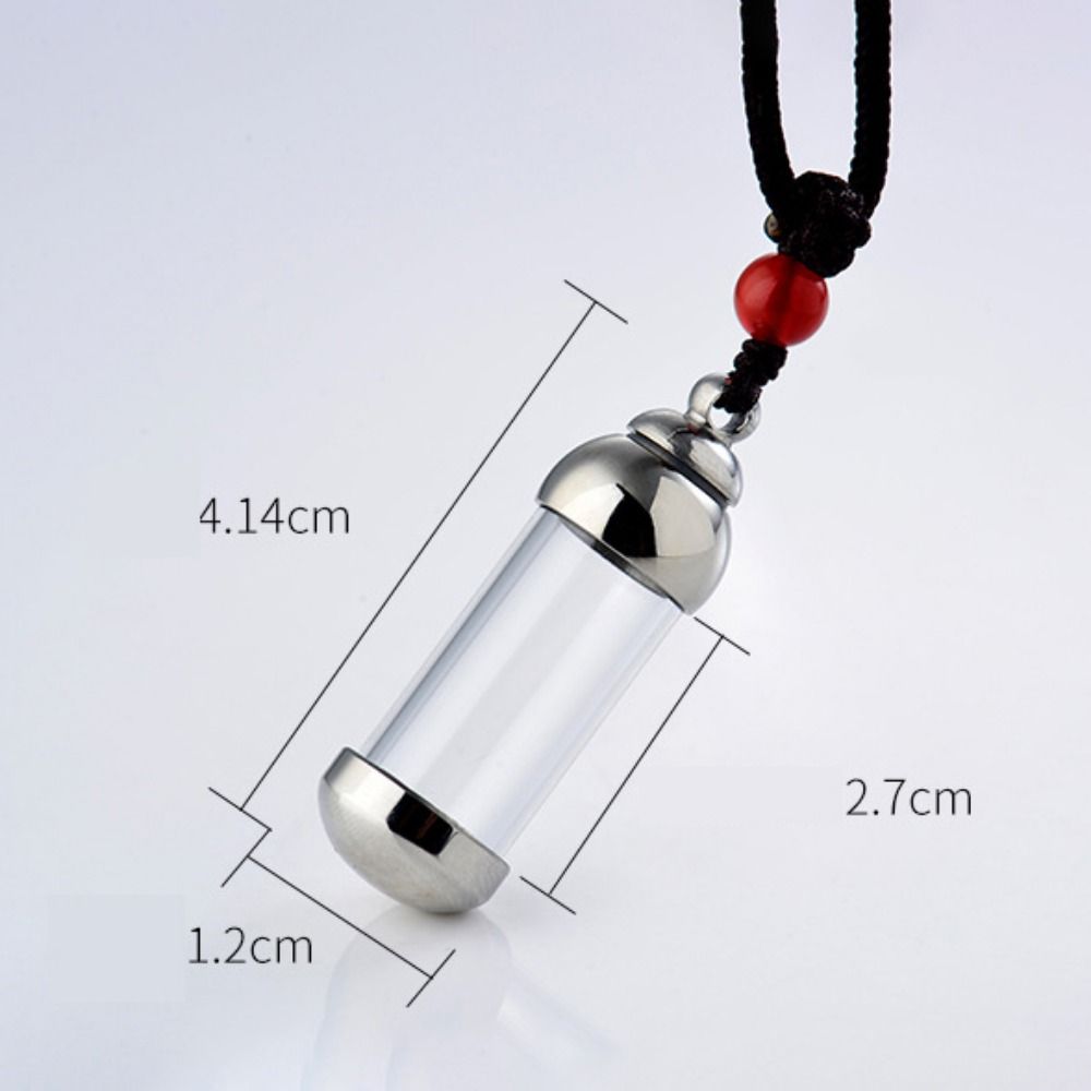 Glass Perfume Jars Cremation Pet Openable Glass Wishing Bottle Memorial Ash Bottle Vial Necklace