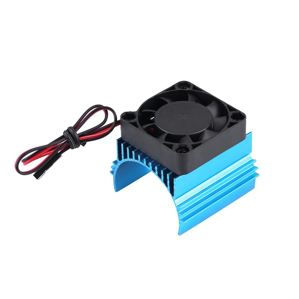 RC Ht Sink, Fin Cooling Set With Fan for 1/10 RC Car 4074/4274/1515 Motor, Good Ht Dissipation, Metal + ABS Material, sy Install, for Electri