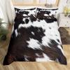 Пододеяльник с изображением животных из фермерской кожи King Microfiber Cowhide Printed, комплект постельного белья в стиле пэчворк для детей, мальчиков и девочек