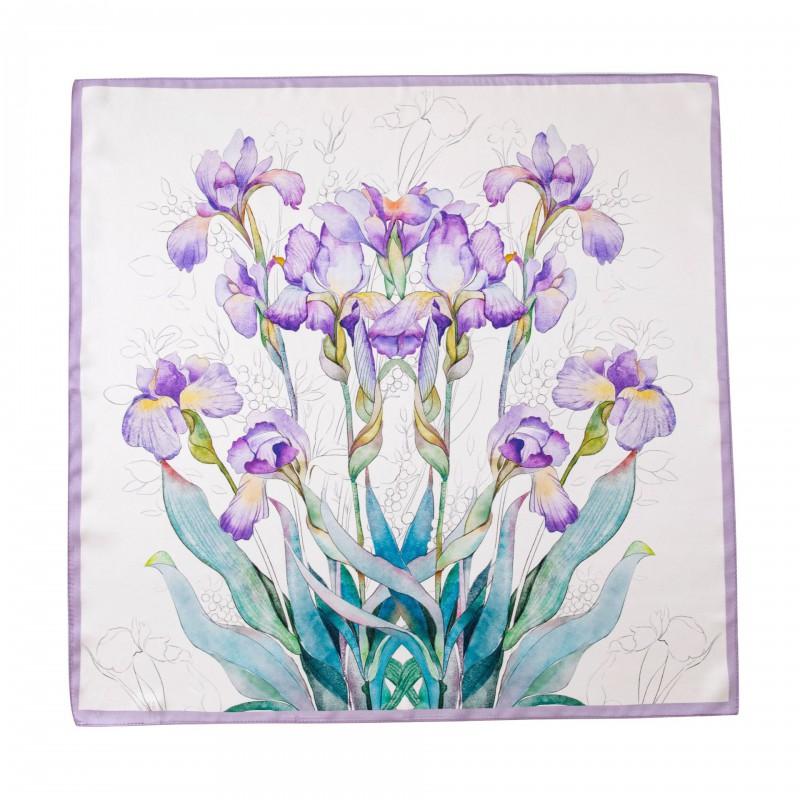Elegant Silk Square Scarf Women Vintage Style 53x53cm Mulberry Accessory