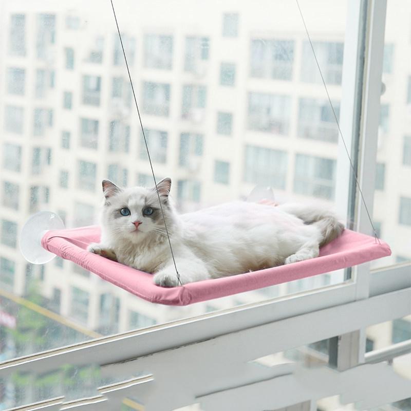 Pet Cat Hammock Hanging Cat Bed Bearing 20Kg Comfortable Cat Sunny Window Seat Kitten Climbing Frame Pet Accessories