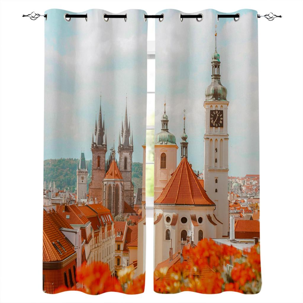 Архитектура Хамантона в Нью-Йорке, оконные шторы, живописные шторы для гостиной, декоративные предметы для гостиной