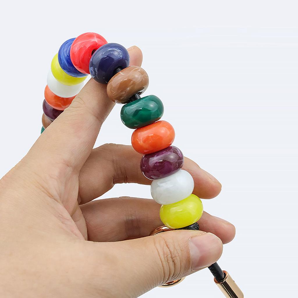 Яркая цепочка для сумки из бусин, регулируемая длина, резиновый ремешок для сумки, заменяемый ремешок для сумочки, женская цепочка для кошелька