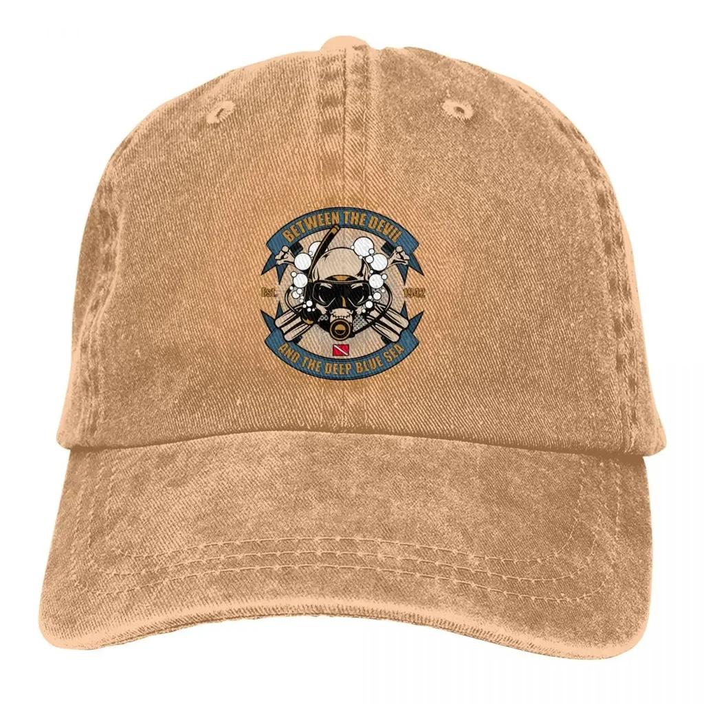 Летняя кепка с солнцезащитным козырьком Diver Est Hip Hop Кепки для дайвинга с аквалангом Ковбойская шляпа с козырьком Trucker Dad Hats