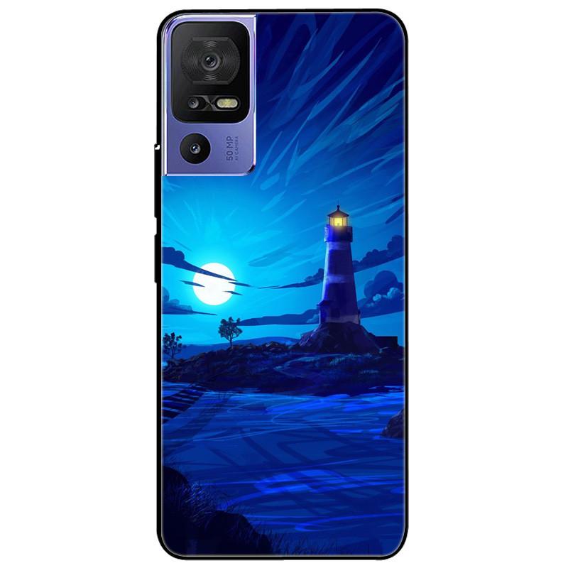 Phone Cover For TCL 40 SE Case 6.75'' Silicone Lovely Black Bumper Lion Soft TPU Coque for TCL 40SE Funda for TCL40SE Protector