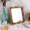 Resin Rectangular Large Gold Mirror Vintage Home Decor Nordic Table Standing Hanging Wall Bedroom Make-up