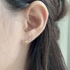 youngglow 14k square cubic ribbon piercing