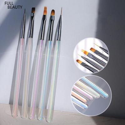 Nail Art Rhinestone Handle Brushes Line Flower Painting Extension Pen Маникюрные инструменты