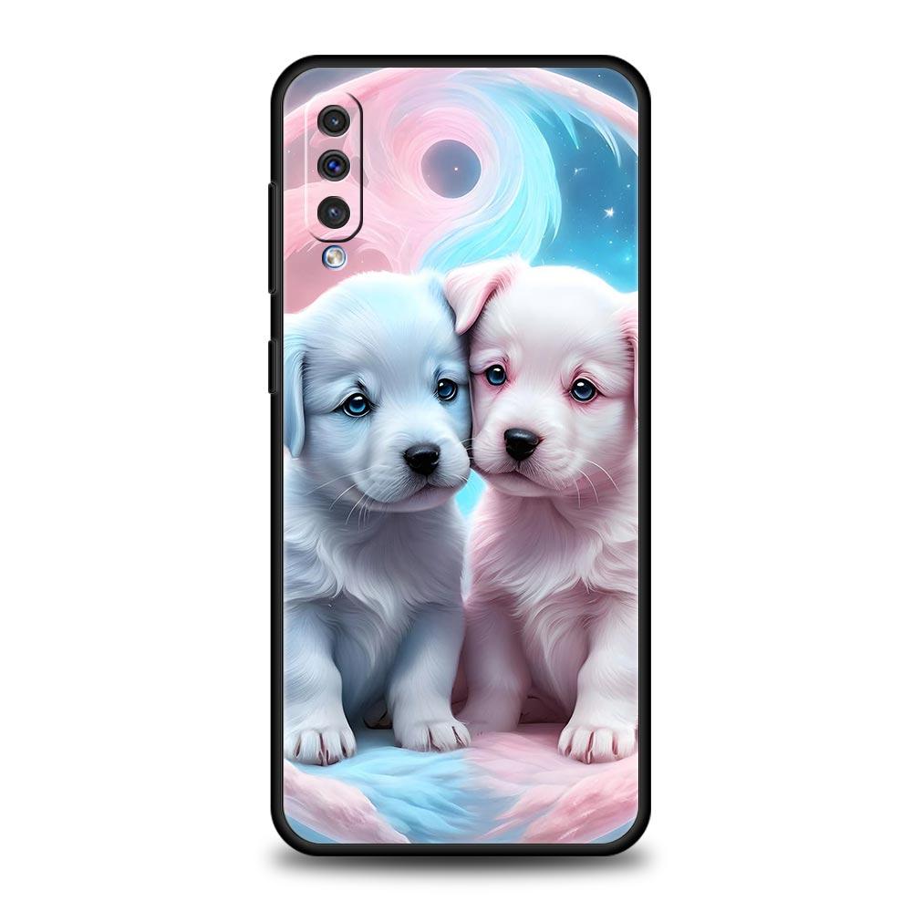 Милый чехол для телефона с маленькой собачкой для Samsung Galaxy A56 A54 A42 A36 A34 A26 A24 A16 A14 A12 A06 A50 A52 A10 5G Мягкий ТПУ чехол Fundas
