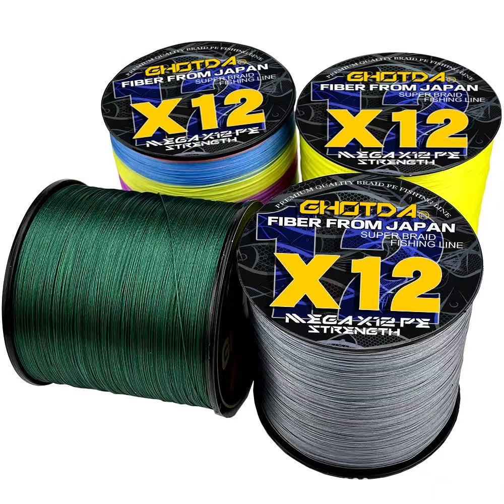 Высококачественная 300-метровая 12-жильная плетеная леска Super Wear Resistant PE Леска Super Smooth Braided Line