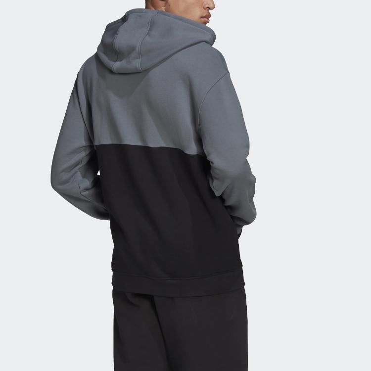adidas Оригинальные контрастные повседневные спортивные свитера с капюшоном для мужчин, топы, синий, черный GN3507