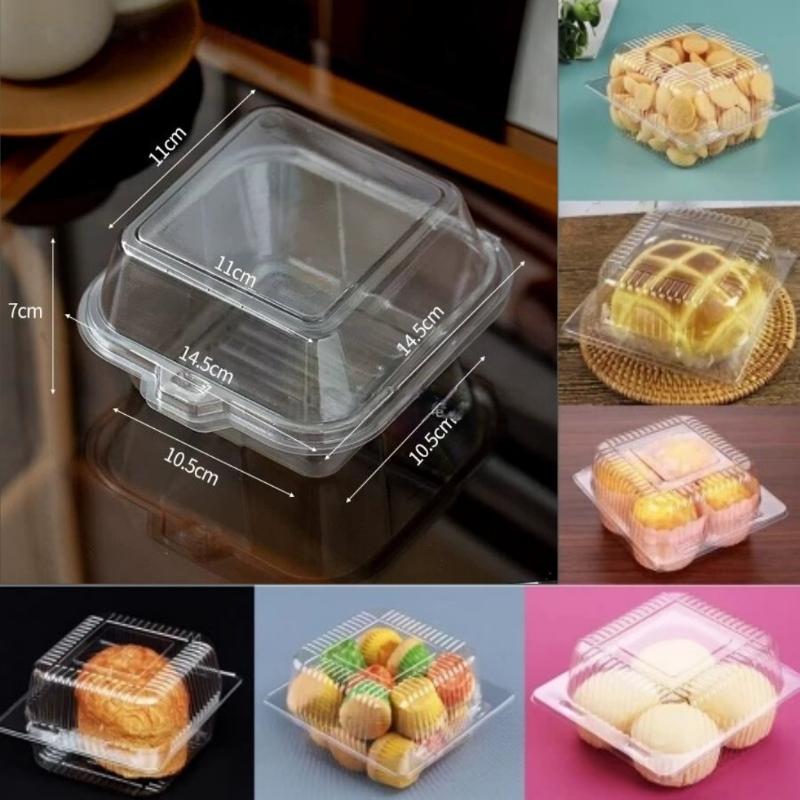10/50 шт. Кухонная утварь для выпечки Прозрачная пластиковая коробка-ракушка для бенто-торта V2 Эстетичная упаковочная коробка для тирамису
