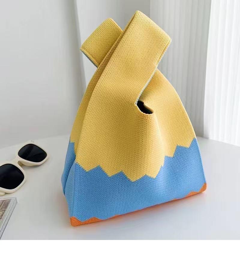 Женская толстая вязаная плетеная сумка-тоут - Подарочная и сувенирная сумочка