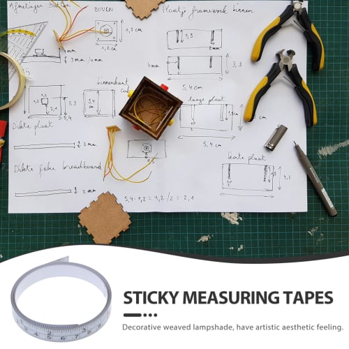 Angoily Self-Adhesive Tape Measure, 78 Inches (200cm), Meets Official English Standards, Self-Adhesive, Clear Graduations, for Measuring