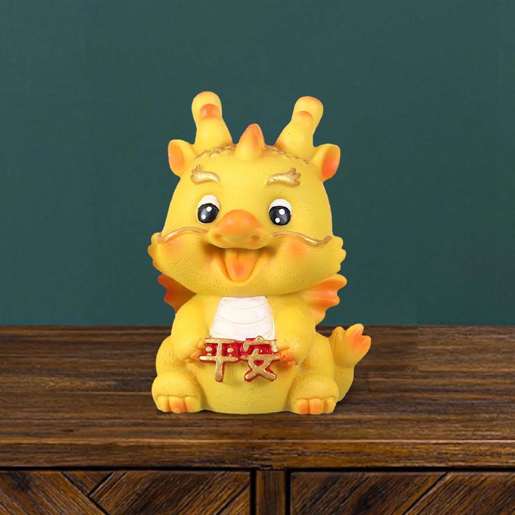 Chinese Animals Statue Resin Dragon Year Figurine for Living Room